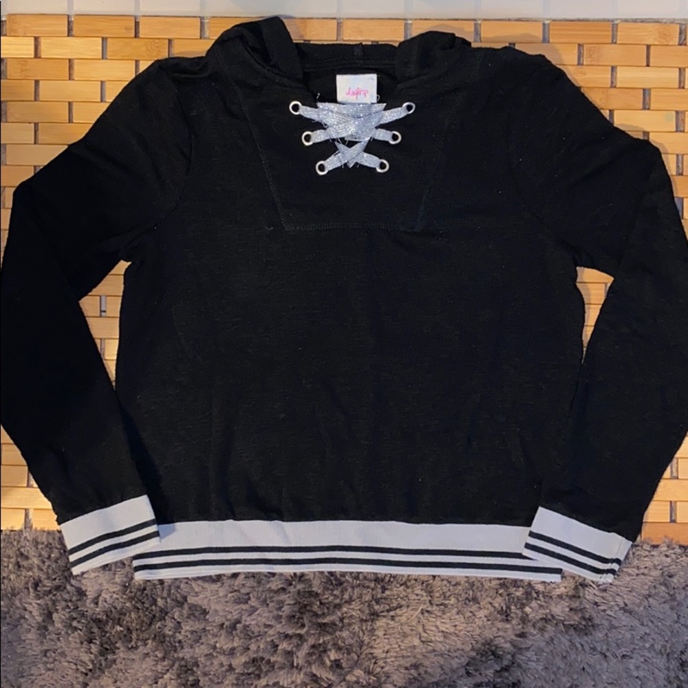 Daytrip GIRLS L Black Fashion Hoodie Sweatshirt